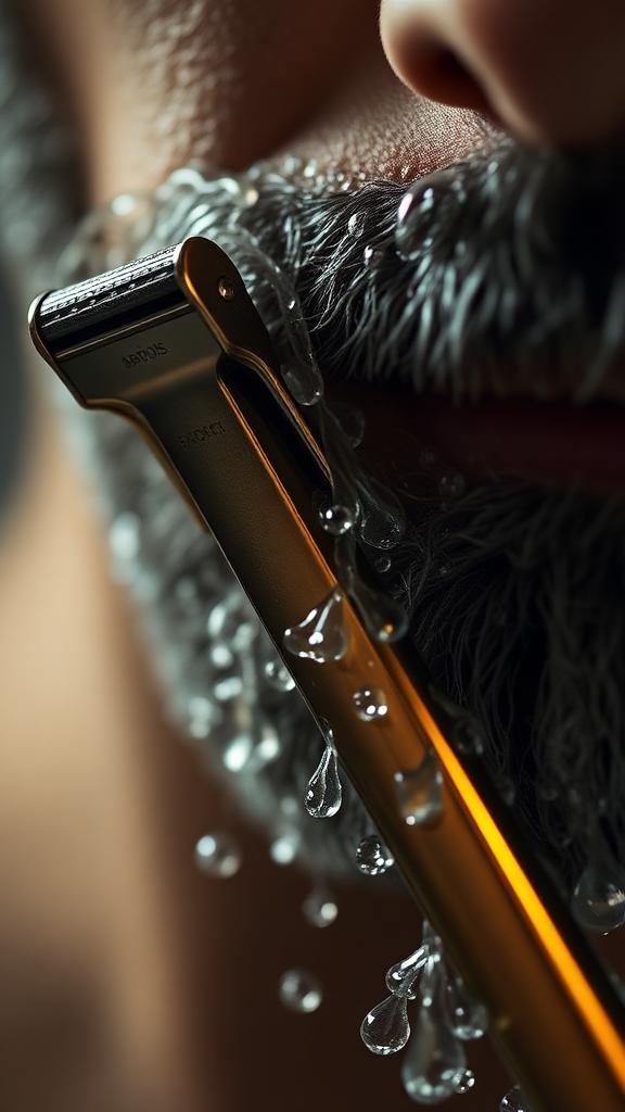 Steel on stubble.